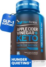 Herbtonics Apple Cider Vinegar + Keto BHB Capsules | GLP-1 Support for Appetite, Cravings & Weight Management | Metabolism Support with Satiety Support | 60 Capsules - 1 Month Supply