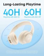 Soundcore by Anker Q20i Hybrid Active Noise Cancelling Headphones, Wireless Over-Ear Bluetooth, 40H Long ANC Playtime, Hi-Res Audio, Big Bass, Customize via an App, Transparency Mode (White) - Image 5