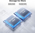 DOOGEE Note 59 Pro+ 5G Android 16 Cell Phone - Gemini AI, Unlocked Dual SIM, 36GB RAM+512GB ROM/2TB Expand, 6.75" 120Hz Display, 50MP AI Camera, 6250mAh Battery, NFC, GPS, Face & Fingerprint Unlock - Image 4