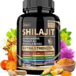 Shilajit Supplement with Sea Moss, Ashwagandha, Tongkat Ali - Shilajit Pure Himalayan Organic Fulvic Acid Capsules - 90 Count