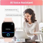 YMZ Smart Watch for Men Women, IP68 Waterproof, Bluetooth Calling, Fitness Tracker, Sleep Monitoring, 1.85'' DIY Dial, AI Built-in, 7 Days Battery, Compatible with Android & iOS - Image 4