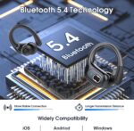 Wireless Earbuds 75hrs Bluetooth 5.4 Headphone Sport, 2026 Bluetooth Earbuds Stereo Deep Bass Over Ear Bud with Earhooks, ENC Noise Cancelling Mic, IPX7 Waterproof Earphone for Gym/Running/Workout - Image 5