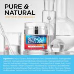Retinol Cream for Face with Hyaluronic Acid, Day-Night Anti-Aging Moisturizer for Women, Men, Collagen Cream for Face Reduces Wrinkles, Dryness, 1.85 Oz - Image 9