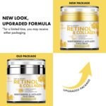 Retinol Cream for Face Anti Aging: Wrinkle Cream for Face Neck with Collagen Hyaluronic Acid - Night Moisturizer for Men Women - Facial Skin Care Gift for Mom Dad Sister - Image 5