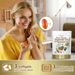 Five Seeds Supreme Oil, 300 Softgels | 5 in 1 Pumpkin Seed Oil, Pure Sea Buckthorn, Grape, Flax, Black Seeds | Cold Pressed, Supports Hair, Urinary, Bladder & Prostate Health - Image 6