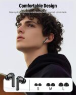 Wireless Earbuds, Bluetooth 5.4 Headphones Bass Stereo, Ear Buds with Noise Cancelling Mic, LED Display in Ear Earphones Clear Calls, IP7 Waterproof Bluetooth Earbuds for Phones/Sports/Laptop, Black - Image 6