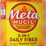 Metamucil, Psyllium Husk Capsules, 300 Capsules, 3-in-1 Fiber Supplement, Daily Psyllium Husk Fiber Capsules Help Support Digestive Health by Promoting Regularity*, Help Supplement Daily Fiber Intake
