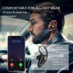 Bluetooth Headset, V5.0 Ultralight Wireless Headphone Cell Phone Earpiece with Mic Headsetcase,Volume Control, Handsfree Earbud,Compatible with Android/iPhone/Smartphones/Laptop - Image 2