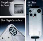 Nothing Phone (3) Cell Phone, 5G Unlocked Phones 512GB, Android 15, Snapdragon 8s Gen4, AI Mobile Phones with Four 50MP Cameras & AMOLED Display, 5150mAh, Glyph Interface, Smartphone White - Image 3