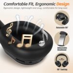 Bluetooth 6.0 Over Ear Wireless Headphones with 60H Playtime, Memory Foam Ear Cups for Home Office Travel Black - Image 3