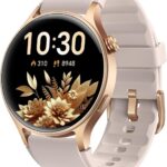 Smart Watch for Women, Answer/Make Call, 1.32'' AMOLED Ultra-Clear Screen Fitness Tracker with Heart Rate/Sleep/SpO2 Monitor, Smartwatch for iPhone/Samsung/Android, 110+ Sport Modes, 3ATM Waterproof
