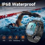 Smart Watch for Men Military Answer/Make Call 2.01″ Display 170+ Sports Modes Fitness Smart Watch IP68 Waterproof 30 Days Standby Smartwatch for Android iOS Black (2 Straps) - Image 3