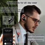 Bluetooth Headset, V5.0 Ultralight Wireless Headphone Cell Phone Earpiece with Mic Headsetcase,Volume Control, Handsfree Earbud,Compatible with Android/iPhone/Smartphones/Laptop - Image 8