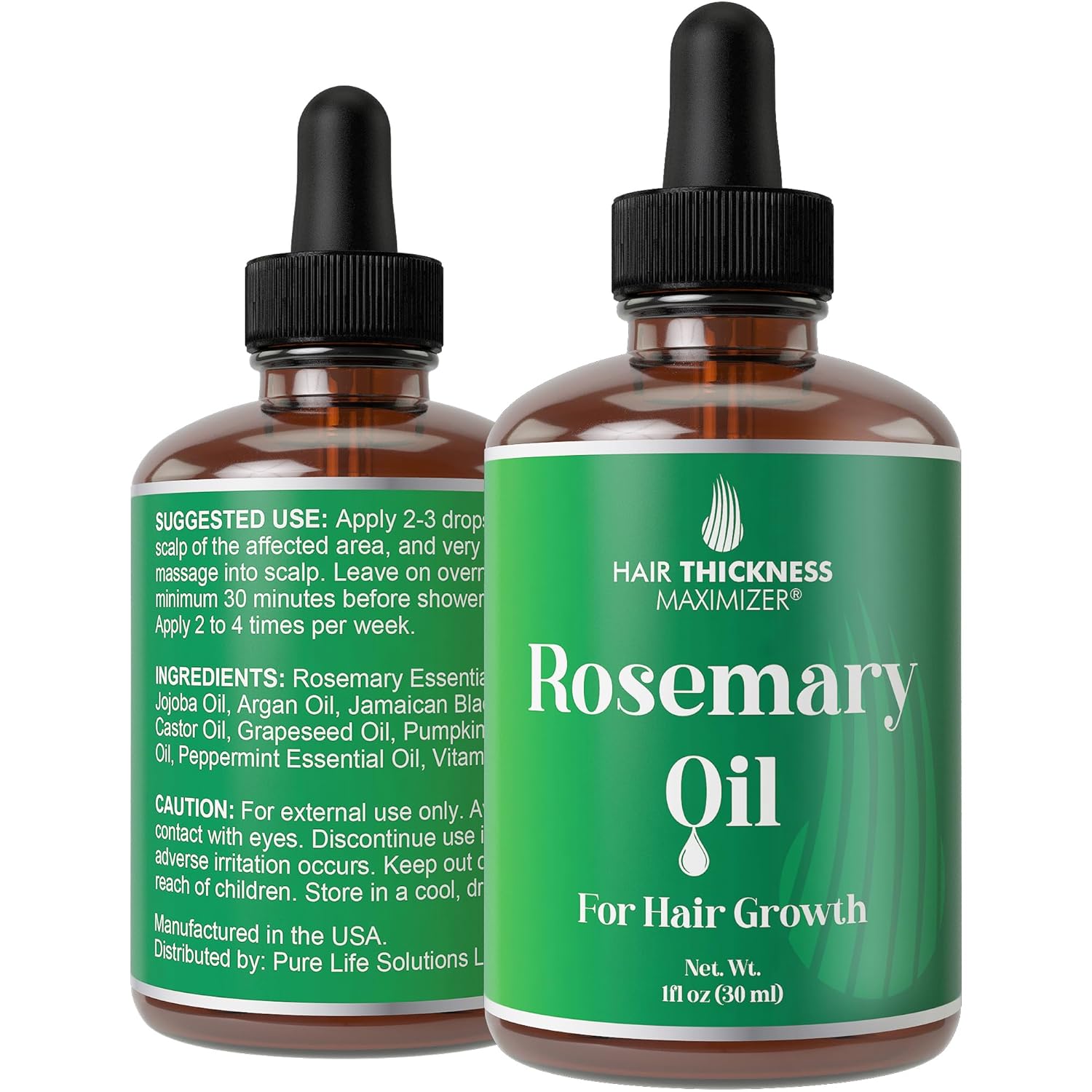 81IWIrkWPOL._SL1500_.jpg Rosemary Oil for Hair Growth for Women, Men. Strengthens & Hydrates Thinning, Dry Hair for a Healthier-Looking Scalp. For Women & Men – Vegan 1oz Serum - Image 1