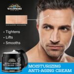 Men's Face Moisturizer Cream - Anti Aging & Wrinkle - Men's Shave Lotion - Made in USA - Collagen, Hyaluronic Acid, Vitamins E & A, Avocado Oil - Age Facial Skin Care, Day & Night Moisturizing, 4 oz - Image 2