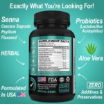 Colon Cleanser Detox for Weight Flush - 15 Day Intestinal Cleanse Pills & Probiotic - Fast Natural Laxative for Constipation Relief - Bowel Movement Supplements for Stomach Bloating, Gut Loss Support - Image 8