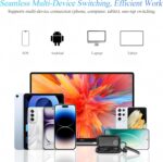 Bluetooth Headset, Wireless Bluetooth Earpiece with LED Display Charging Case, V5.3 Hands Free Noise Canceling Headphones with Dual-Mic for Computer/Laptop/Cell Phones/Home/Office/Trucker