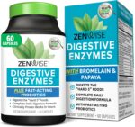 Zenwise Health Digestive Enzymes with Bromelain & Papaya - Multi Enzymes Digestion Supplement with Probiotics & Prebiotics for Gut Health, Gas & Bloating Relief - Men & Women - 60 Vegetarian Capsules
