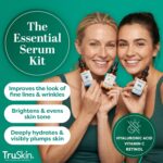 TruSkin Face Serum Trio – Vitamin C, Retinol & Hyaluronic Acid Anti-Aging Serums for Face – AM, PM & All-Day Skincare Routine – Brightening, Smoothing & Hydrating Facial Serums, 1 fl oz Each - Image 2