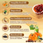Five Seeds Supreme Oil, 300 Softgels | 5 in 1 Pumpkin Seed Oil, Pure Sea Buckthorn, Grape, Flax, Black Seeds | Cold Pressed, Supports Hair, Urinary, Bladder & Prostate Health - Image 5