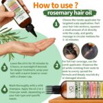 VITAL AFFAIR Blend Of Pure Rosemary Oil For Hair Growth With Castor, Batana, Jojoba Oil-Infused With Biotin & Vitamin E-Blend of Effective Hair Oils for Hair Growth-Strengthening Treatment 6 Fl Oz - Image 4