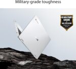 ASUS Chromebook Flip CX1 Convertible Laptop, 14" FHD NanoEdge 360-degree Touchscreen, Intel Celeron N4500 Processor, 128GB eMMC Storage, 8GB RAM, ChromeOS, Transparent Silver, CX1400FKA-AS88FT - Image 3