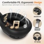 Hybrid Active Noise Cancelling Bluetooth Headphones,Bluetooth 6.0 Over Ear Wireless Headphones with 60H Playtime, Hi-Res Audio, Deep Bass, Memory Foam Ear Cups for Home Office Travel Black - Image 3