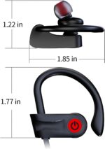 Boean Bluetooth Headphones, Wireless Headphones with 16 Hours Playtime Bluetooth 5.3 Wireless Earbuds HD Deep Bass Stereo Sound Isolation IPX7 Waterproof Earphones for Workout Running Sports - Image 8