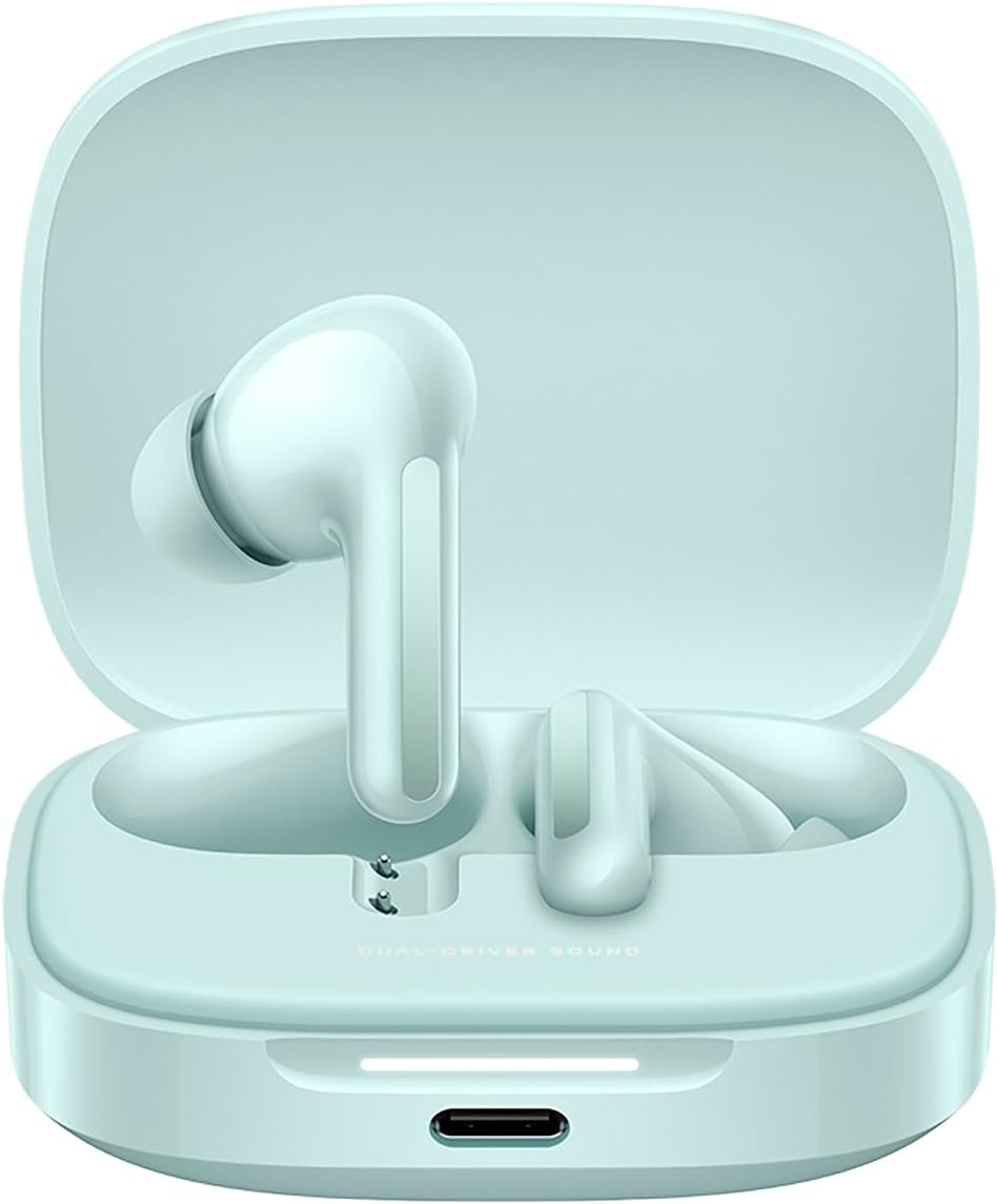 51n6uKaZSL._AC_SL1200_.jpg XIAOMI Redmi Buds 6 (Global Version) TWS Earphone, 49dB Active Noise Cancellation Headset, Built-in immersive 360°Surround Sound, 42 Hours Long Battery Life, Type-C Bluetooth 5.4 (Coral Green) - Image 1