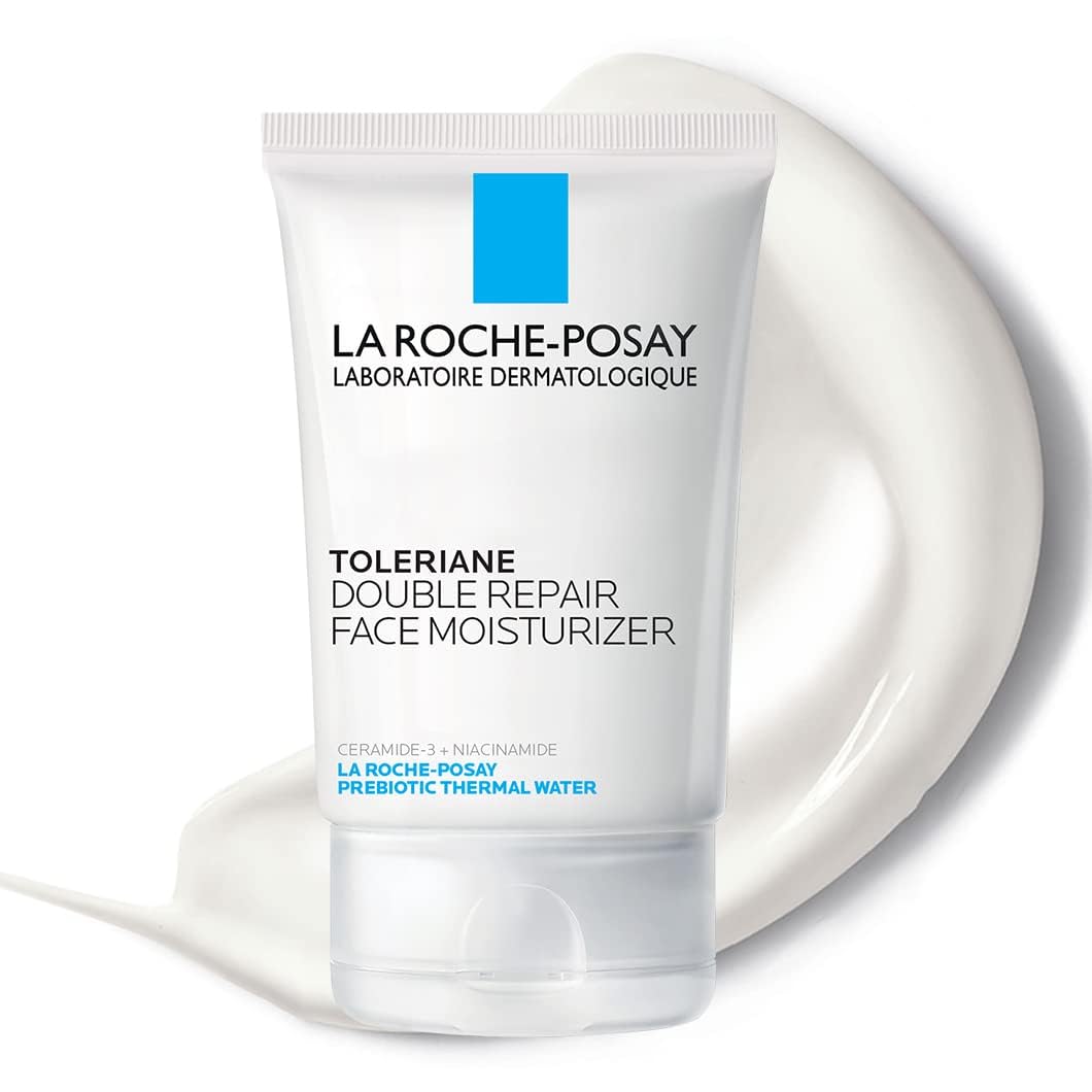 51x78epntaL._SL1060_.jpg La Roche-Posay Toleriane Double Repair Face Moisturizer, Daily Moisturizer Face Cream with Ceramide & Niacinamide for All Skin Types, Immediate Comfort & Long Lasting Hydration, Fragrance Free - Image 1