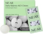 NE:AR Daily Balance ACV Chews – 1,530mg Apple Cider Vinegar – 10 Synergistic Ingredients & 10% Total Acidity – Candy-Like K-Chewables for Daily Digestive & Beauty Support – Green Apple Flavor