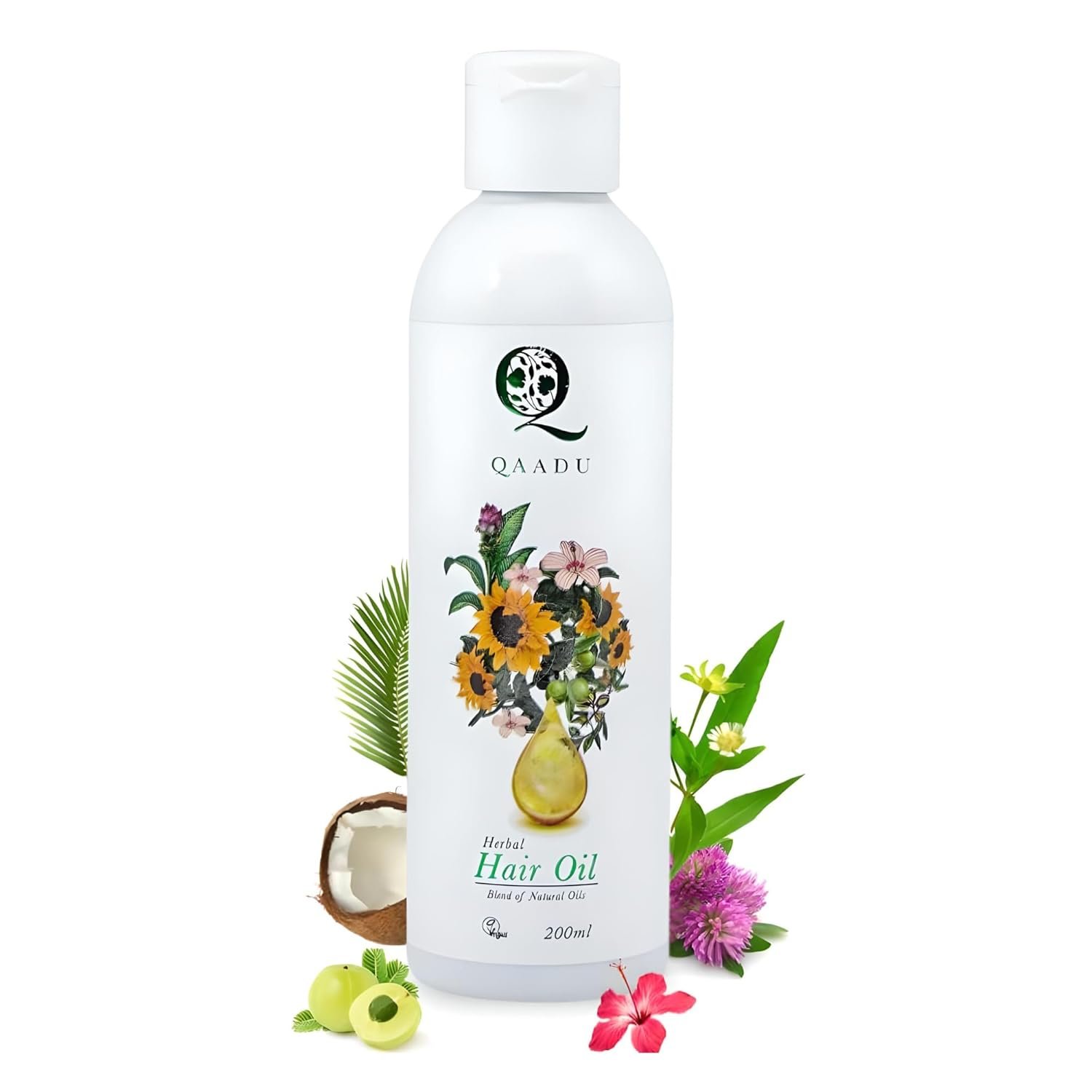 611hW1tFE3L._SL1500_.jpg Herbal Hair Oil for Men & Women | Non-Greasy Oil with Amla, Bhringraj, Hibiscus, Coconut & Redensyl, 200ml - Image 1