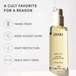 OUAI Hair Oil Travel Size - Hair Heat Protectant Oil for Frizz Control - Adds Shine and Smooths Split Ends - Color Safe Formula - Paraben, Phthalate and Sulfate Free (0.45 oz) - Image 3
