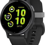 Garmin Vívoactive 5, Health and Fitness GPS Smartwatch, AMOLED Display, Up to 11 Days of Battery, Slate Aluminum Bezel with Black Case and Silicone Band