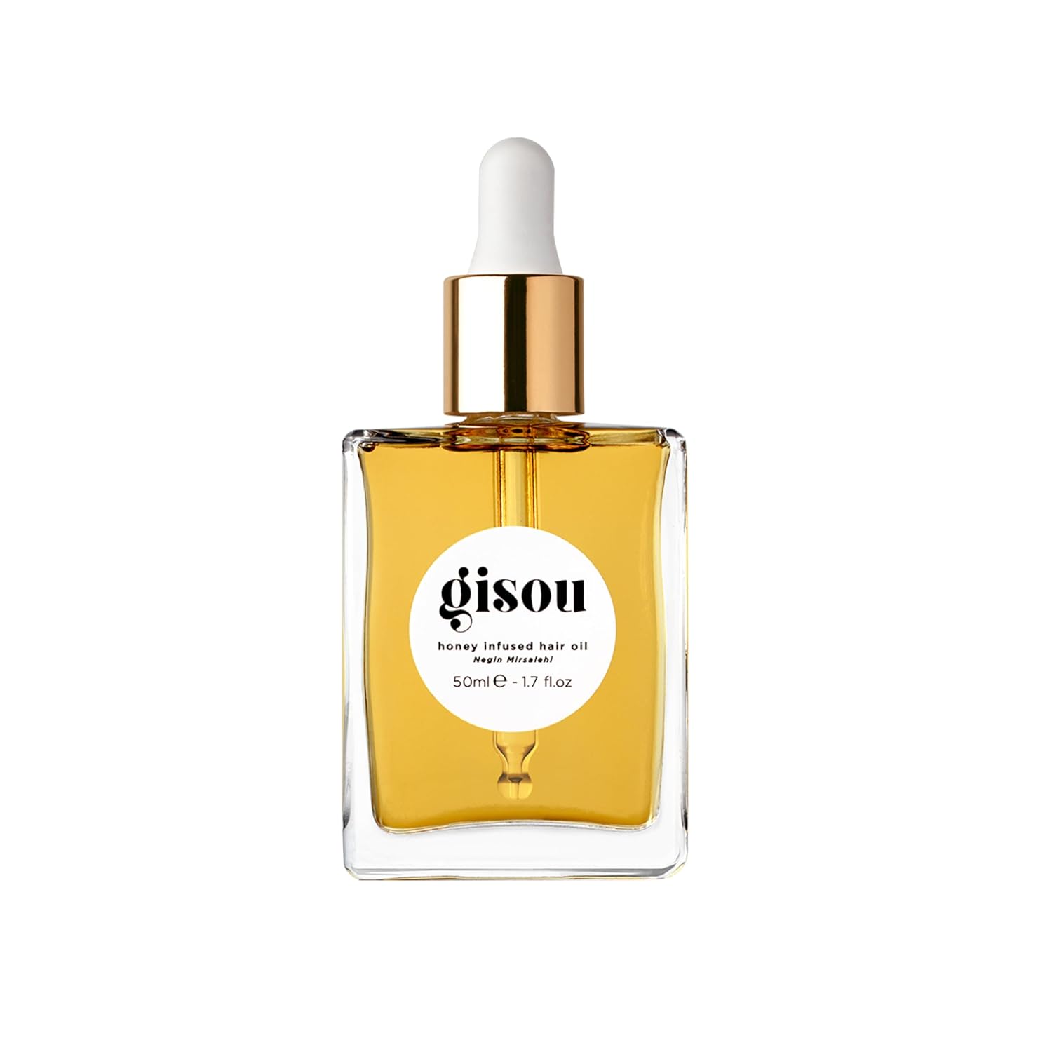 61DvAXj5jyL._SL1500_.jpg Gisou Honey Infused Hair Oil - Hydrating & Frizz Control Treatment with Mirsalehi Honey, Adds Shine & Heat Protectant for All Hair Types, 1.7 Fl Oz - Image 1