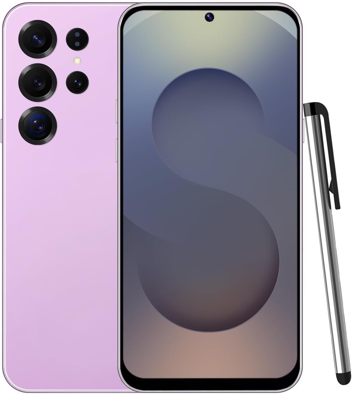 61EesxwipDL._AC_SL1500_.jpg S25Ultra Unlocked Smartphone, Android 12.0 Mobile Phones 6.6'' HD+ Screen, 4GB RAM 32GB ROM/256GB SD, 4G Dual SIM Dual Camera, Face ID+WiFi+BT+FM+GPS+OTG (Pink) - Image 1