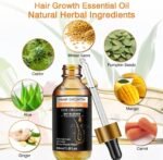Hair Growth Serum Oil for Women & Men – 100% Natural Herbal Extracts, Follicle Nourishing Scalp & Root Revive Formula for Thicker, Fuller & Healthy-Looking Hair, Hydration for Dry & Damaged Hair - Image 3