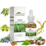 Hair Growth Elixir | Natural Hair Growth Oil for Scalp & Beard | Hair fall control Serum for Women & Men | Rosemary, Castor Oil, Biotin | Treatment for Longer Hair & Beard | 4.05 Fl Oz