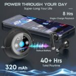 Wireless Earbuds with Smart Touch Screen & 180° Rotating Case – Bluetooth 5.4 Headphones, Noise Cancelling Ear Buds for Clear Calls, Stress Relief Design Earphones - Image 5
