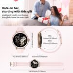 Smart Watches for Women, 1.27" HD Fitness Tracker with Bluetooth Calls(Answer&Make) IP68 Waterproof Smartwatch Compatible IOS/Android, 100+ Sport Modes Watch with Heart Rate/Sleep Monitor Pedometer - Image 4
