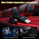 2.4GHz Wireless Gaming Headsets for PS5/PS4/PC/Switch/Xbox, RGB Noise Cancelling Over-Ear Headphones with 7.1 Surround Sound, 40mm Drivers, 276g Ultraligero, Memory Foam, 45H Gaming Headphones Black - Image 4