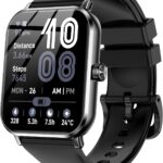 Smart Watches for Men Women, 1.83" HD Touchsreen, Bluetooth Calling, 5 ATM Water-Resistance, 130+ Sports Modes, Health, Fitness & Sleep Tracker, Timer, Pedometer, Fitness Watch for Android/iOS, Black