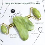 BAIMEI IcyMe Gua Sha & Jade Roller Set, Cooling Face Roller & Gua Sha Tool for Depuffing, Facial Sculpting & Jawline Definition, Smooth Rolling Skincare Tools for Women & Men – Green - Image 3