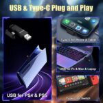 2.4GHz Wireless Gaming Headsets for PS5/PS4/PC/Switch/Xbox, RGB Noise Cancelling Over-Ear Headphones with 7.1 Surround Sound, 40mm Drivers, 276g Ultraligero, Memory Foam, 45H Gaming Headphones Black - Image 6