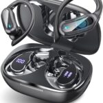 Wireless Earbuds Bluetooth 5.4 Headphones, 54H Playtime Stereo Earphones with Noise Cancelling Mic, IPX7 Waterproof, Fast Charging and Comfort Fit Ear Buds for Fitness/Sports/Workouts/Travel Black