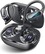 Wireless Earbuds Bluetooth 5.4 Headphones, 54H Playtime Stereo Earphones with Noise Cancelling Mic, IPX7 Waterproof, Fast Charging and Comfort Fit Ear Buds for Fitness/Sports/Workouts/Travel Black