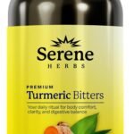 Serene Herbs Liquid Turmeric with Black Pepper - Turmeric Shots Curcumin Supplement 1000mg Extra Strength Herbal Drink, Digestive Bitters for Bloating Relief, Joint Health, Energy & Clarity - 16oz