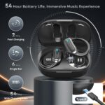 Wireless Earbuds Bluetooth 5.4 Headphones, 54H Playtime Stereo Earphones with Noise Cancelling Mic, IPX7 Waterproof, Fast Charging and Comfort Fit Ear Buds for Fitness/Sports/Workouts/Travel Black - Image 3