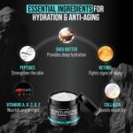 Mens Face Moisturizer Cream - Anti Aging & Wrinkle Face Cream - Mens Facial Moisturizer - Retinol, Collagen, Peptides, Vitamins E & A - Facial Skin Care - After Shave Lotion - Day & Night – 4 oz - Image 3