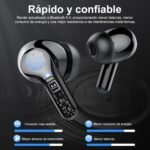 Wireless Earbuds, Bluetooth 5.4 Headphones HiFi Stereo, Bluetooth Earbuds with ENC Noise Cancelling Mic, IP7 Waterproof in Ear Earphones, 48H, LED Display Ear buds for Pad Phones Workout Sports, Black - Image 4